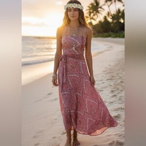 Sun + Soul Zyanda Silk Wrap Dress One Size